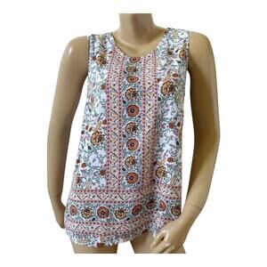 CHRISTIAN SIRIANO Womens Size Small Sleeveless Back Button Up Tank Top Shirt